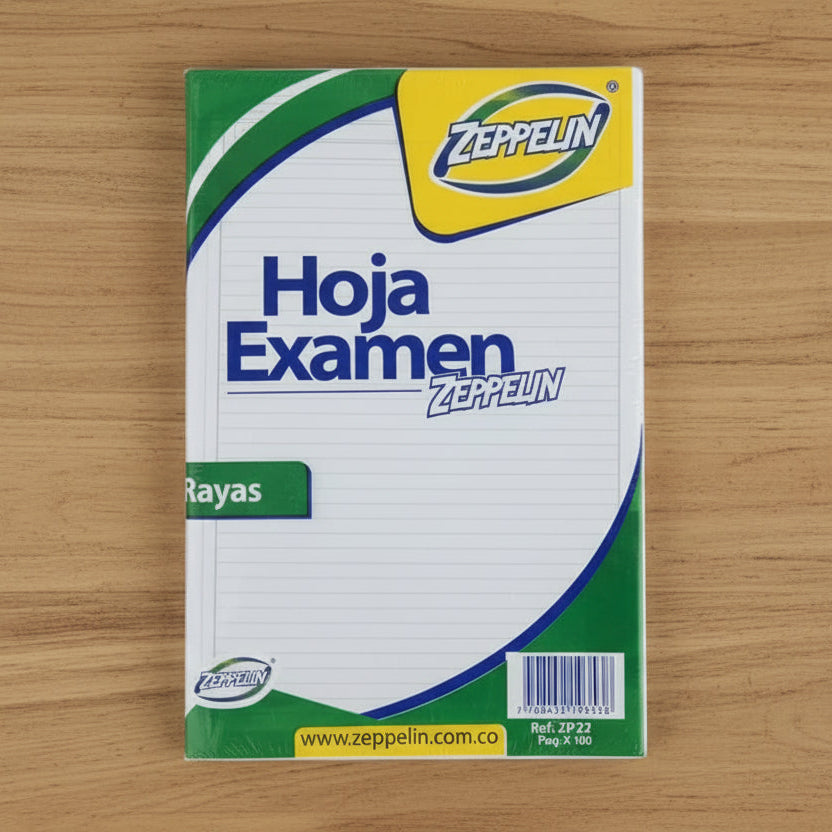 Hoja de Examen x100 Hojas | CD 040629