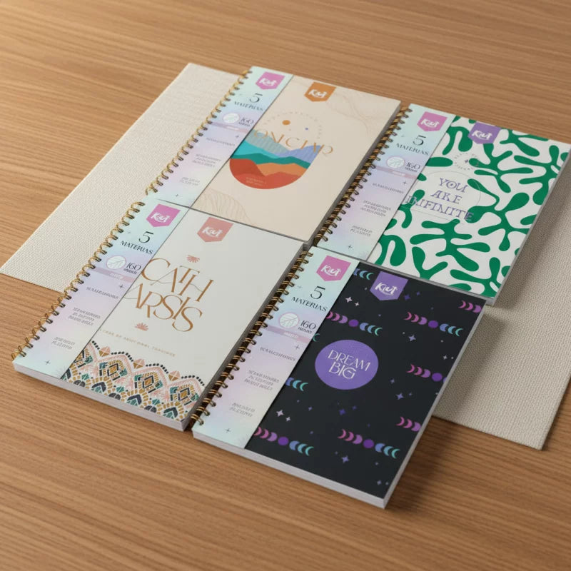 Agenda Argollada 5 Materias Grande 105 Kiut | CD 569318