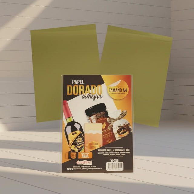 Papel Dorado Adhesivo Grafitos | CD 05429