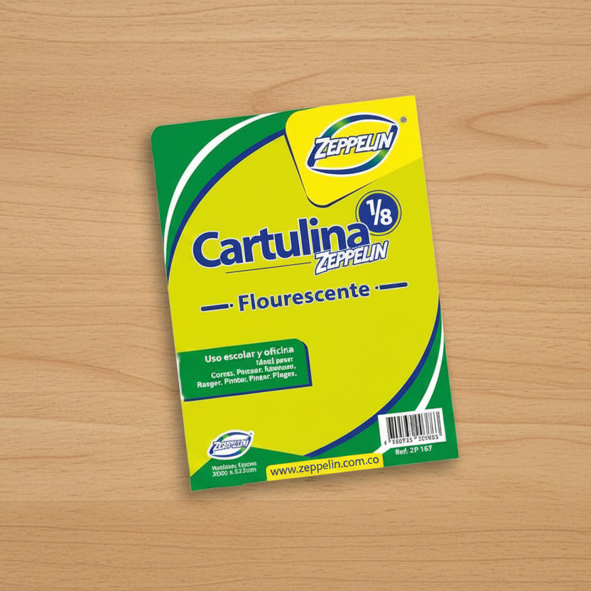 Cartulina 1/8 Fluorescente x10 | CD 070152