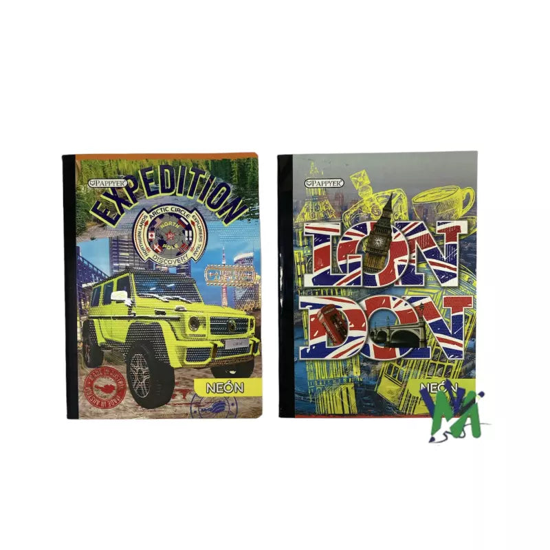 Cuaderno Neon Cosido 100h | CD 010018