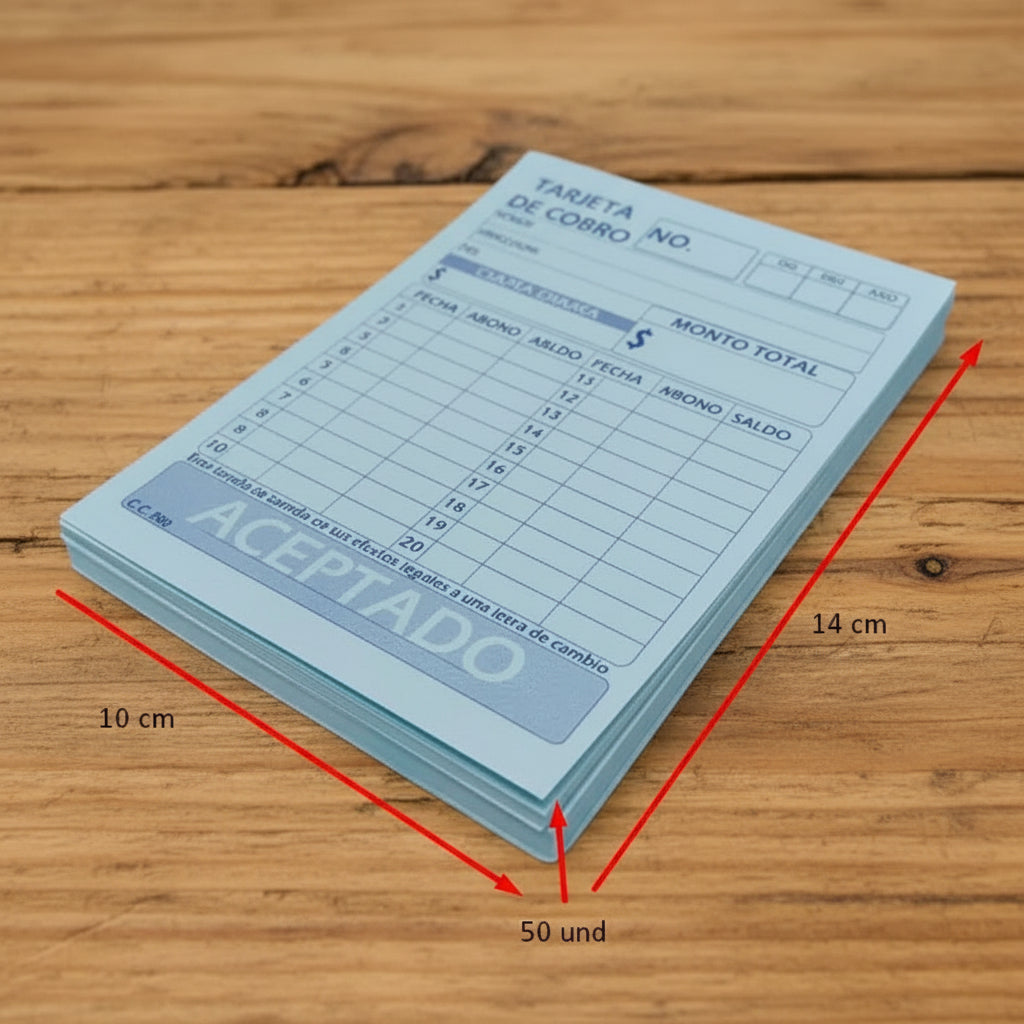 Tarjeta de Cobro Grande | CD 09377