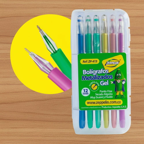 Bolígrafos Metalizados en Gel Zeppelin ZP413 | CD 45241